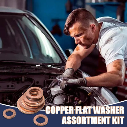 📀Copper Flat Washer Assortment Kit