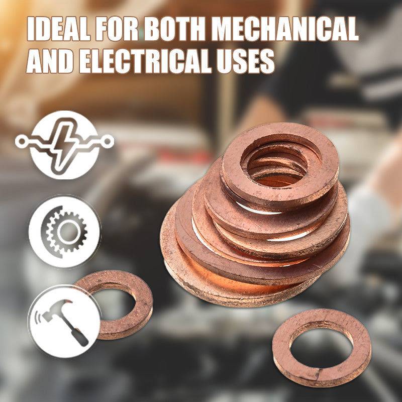 📀Copper Flat Washer Assortment Kit