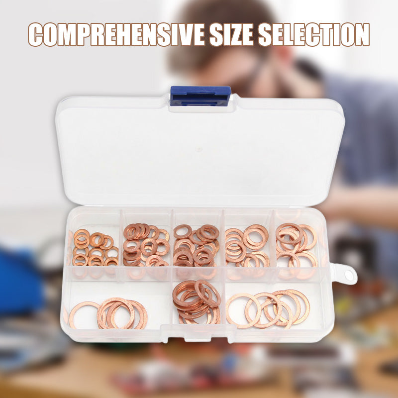 📀Copper Flat Washer Assortment Kit