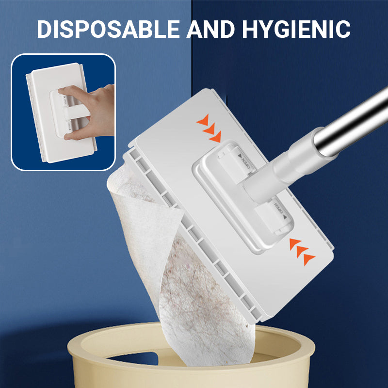 🔥This Week's Special Price:£12.99!! ‼️🧹Disposable Dust Mop with 4 Reusable Cloths✨Lightweight Floor Dusting Mop For Hardwood Tile Floors