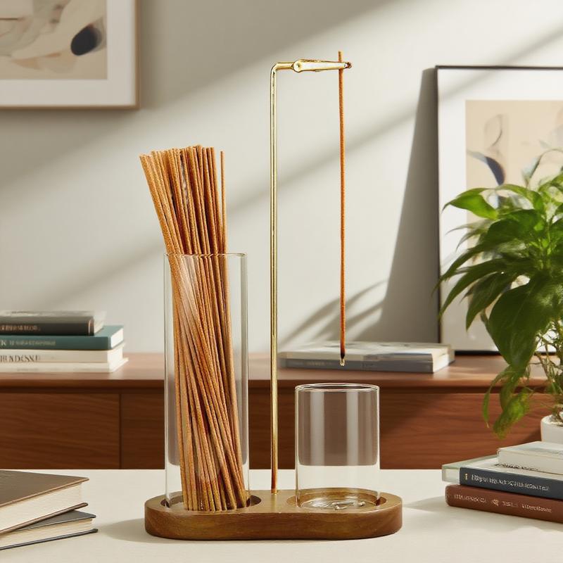 TYIIPLUS™ 2 in 1 Incense & Candle Holder Natural Wood Base Aromatherapy Diffuser
