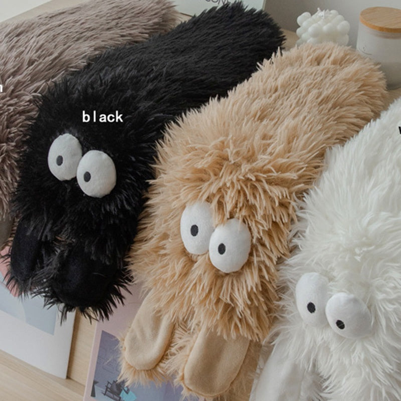 💕Women's Plush Slippers Socks Floor Socks Winter Home Indoor Thickened Fleece-Lined Anti-Slip Adult Women's Plush Snow Socks Shoe Covers