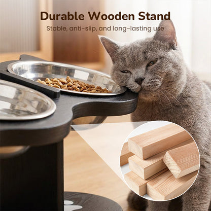 Anti-Slip Elevated 3-Bowl Pet Feeder
