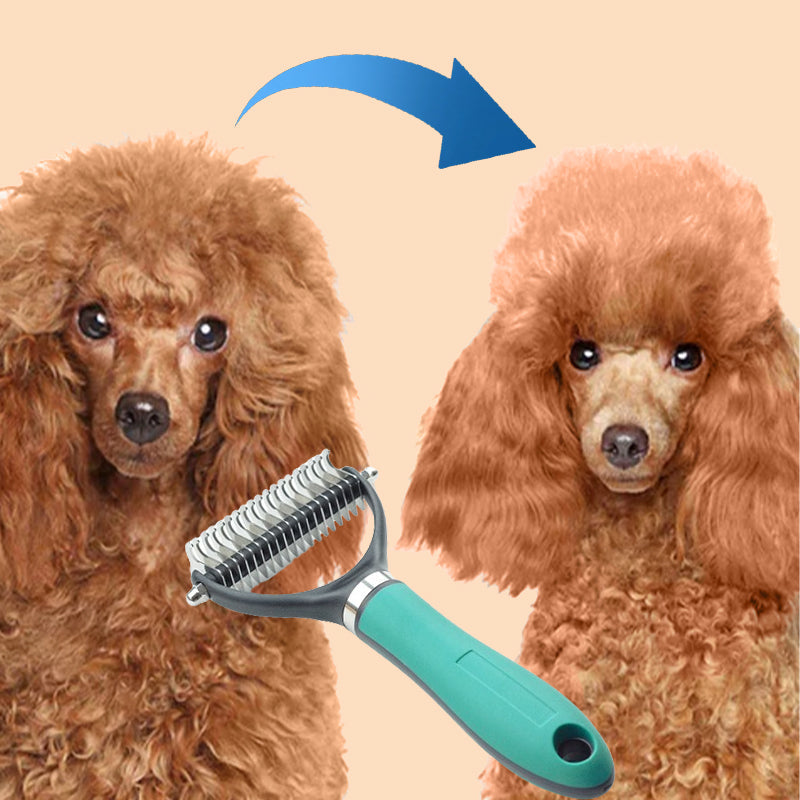 Double-Sided Deshedding Pet Grooming Brush