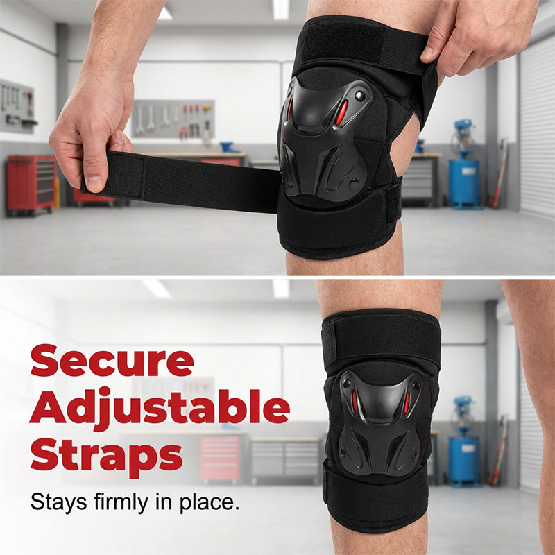 🏍️ Motorcycle Protective Gear Set – Hard Shell Knee & Elbow Guards with Adjustable Fit