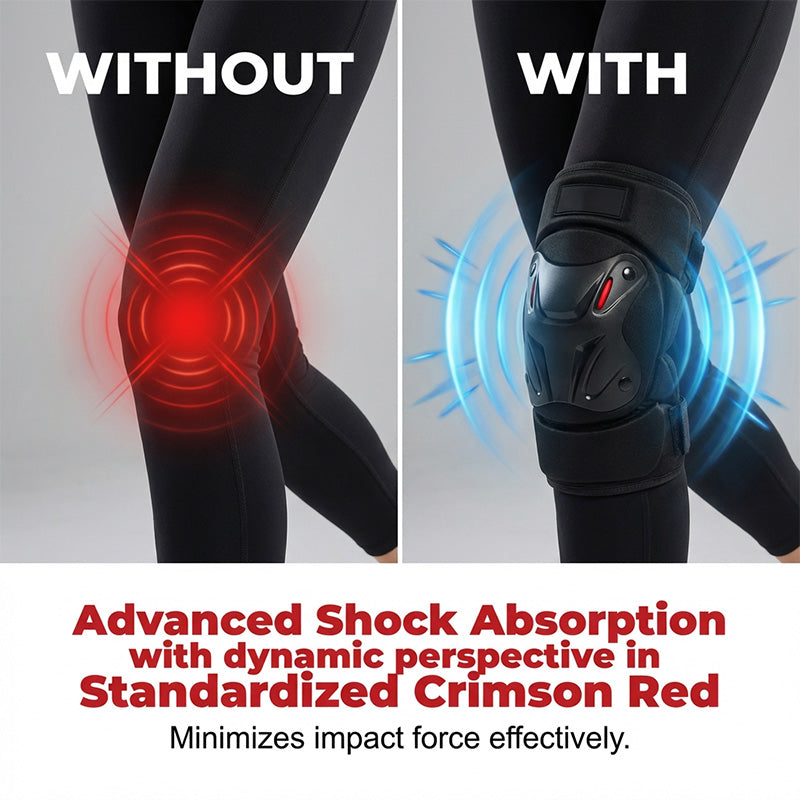 🏍️ Motorcycle Protective Gear Set – Hard Shell Knee & Elbow Guards with Adjustable Fit