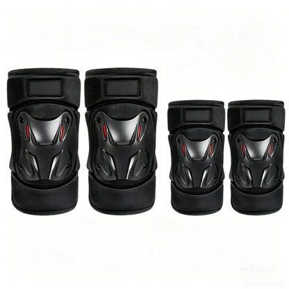 🏍️ Motorcycle Protective Gear Set – Hard Shell Knee & Elbow Guards with Adjustable Fit