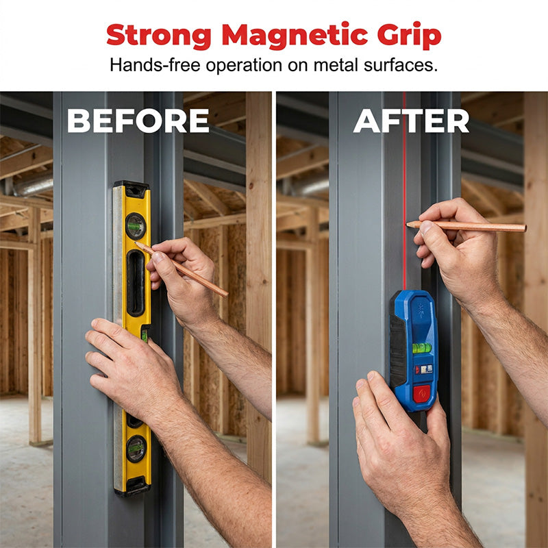 🔧 Magnetic Stud Finder with Laser-Mark