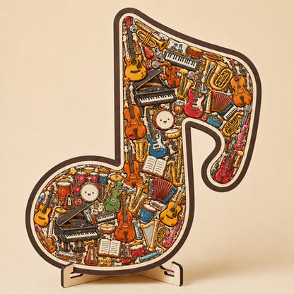 🎵 Wooden Musical Note Puzzle – Handcrafted Brain Teaser for Music Lovers!  🧩 Perfect Gift • Eco-Friendly