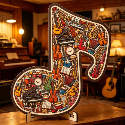 🎵 Wooden Musical Note Puzzle – Handcrafted Brain Teaser for Music Lovers!  🧩 Perfect Gift • Eco-Friendly