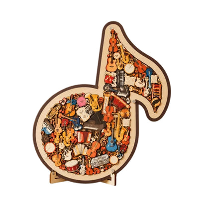 🎵 Wooden Musical Note Puzzle – Handcrafted Brain Teaser for Music Lovers!  🧩 Perfect Gift • Eco-Friendly