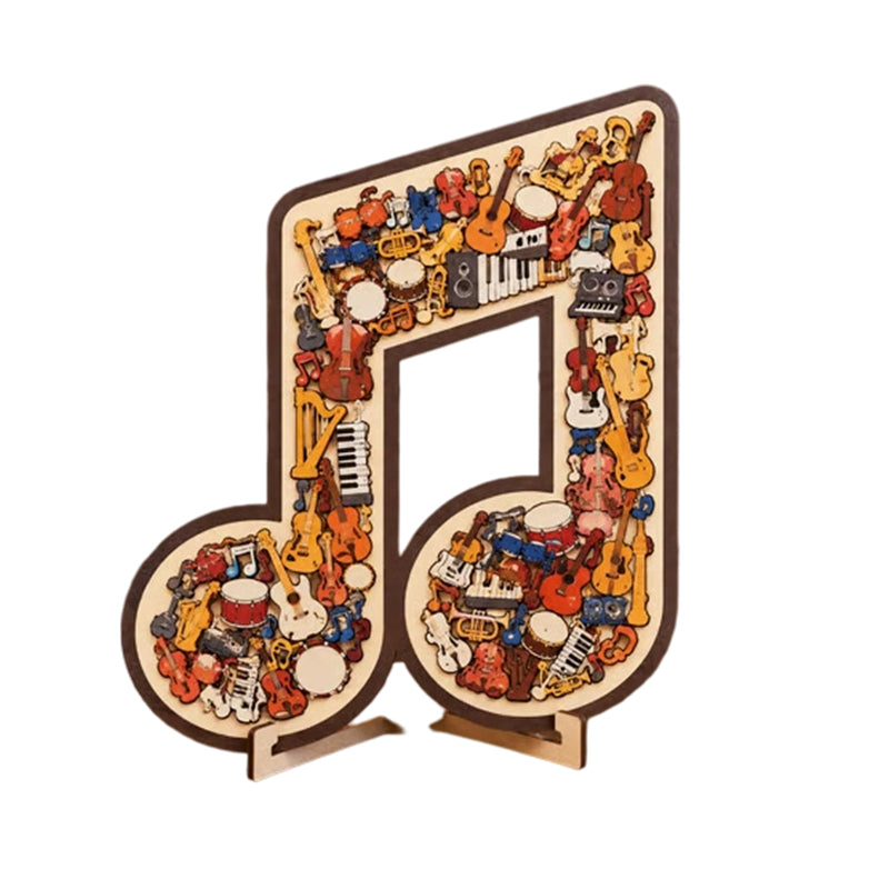 🎵 Wooden Musical Note Puzzle – Handcrafted Brain Teaser for Music Lovers!  🧩 Perfect Gift • Eco-Friendly