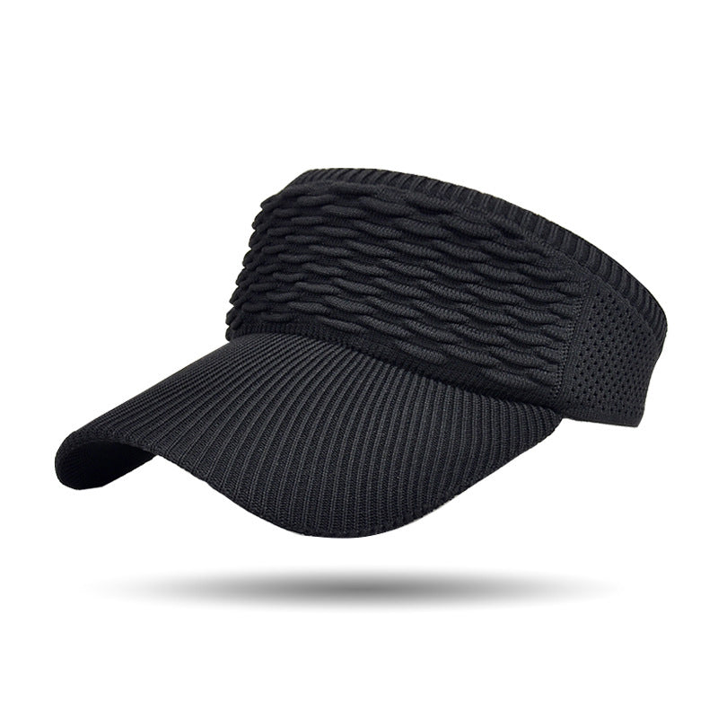 Women's Breathable Knit High Ponytail Sun Visor