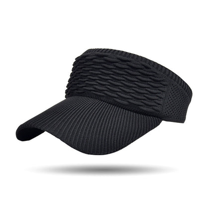 Women's Breathable Knit High Ponytail Sun Visor