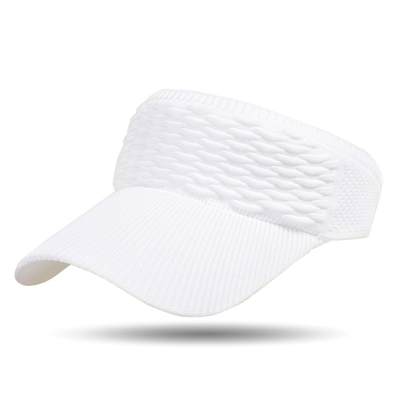Women's Breathable Knit High Ponytail Sun Visor