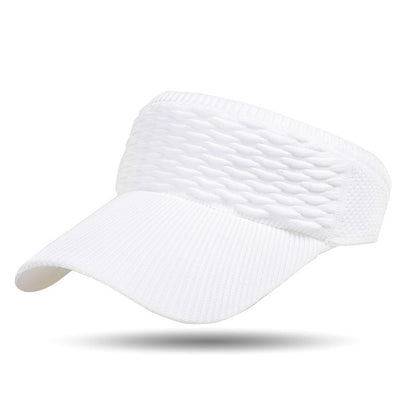 Women's Breathable Knit High Ponytail Sun Visor