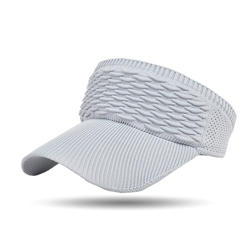 Women's Breathable Knit High Ponytail Sun Visor