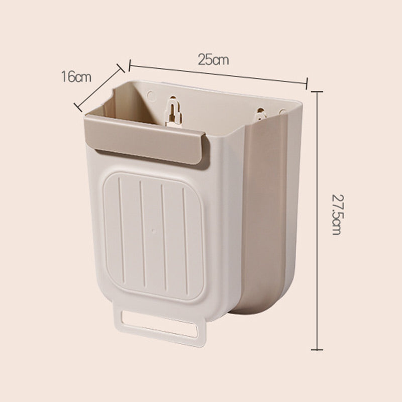 Multipurpose Hanging Collapsible Trash Can – Wall-Mounted Kitchen Waste Bin