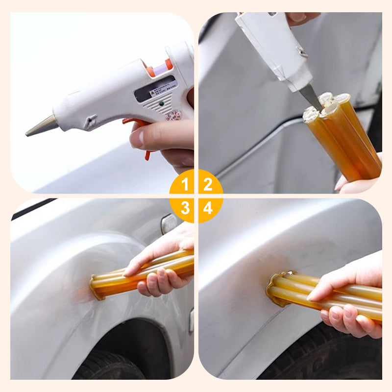 Paintless Dent Repair Glue Stick – Melt, stick, pull – dents disappear. Safe on paint, works on glass & DIY projects