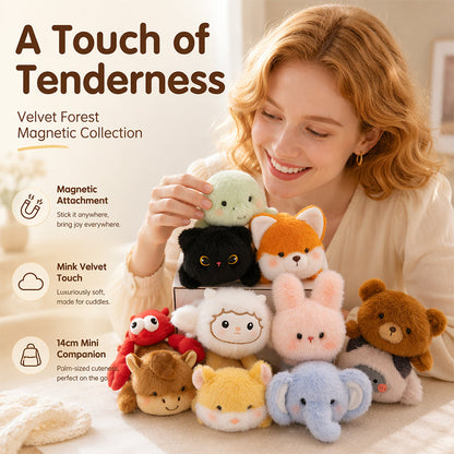 Super Cute Animal Plush Fridge Magnets 🐱🐻🐰 Tiny Lovely Creatures for Home & Car Decor 💡
