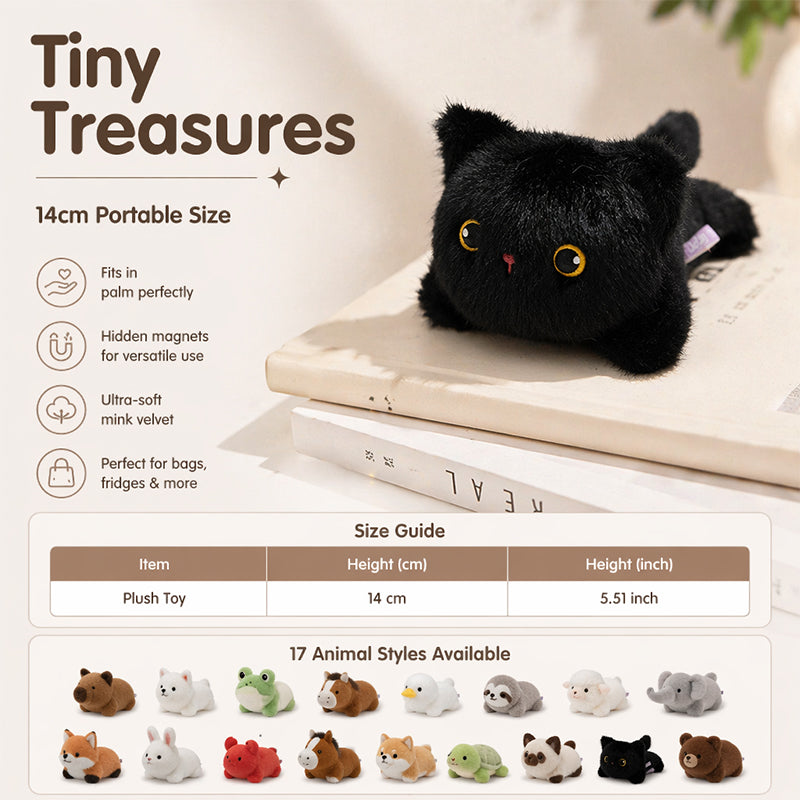 Super Cute Animal Plush Fridge Magnets 🐱🐻🐰 Tiny Lovely Creatures for Home & Car Decor 💡