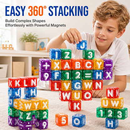🧩Magnetic Alphabet Number Cubes for Children