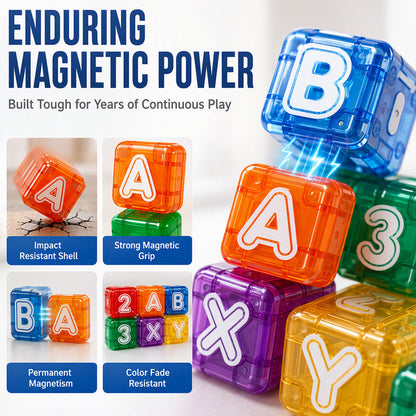 🧩Magnetic Alphabet Number Cubes for Children
