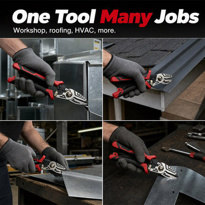 Heavy-Duty Tin Snips – CR-V Steel Metal Cutting Shears for DIY & Repairs