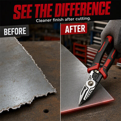 Heavy-Duty Tin Snips – CR-V Steel Metal Cutting Shears for DIY & Repairs