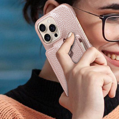 Crossbody Wallet Phone Case – RFID Blocking, Accordion Card Slot & Detachable Strap – Litchi Pattern PU Leather ✨