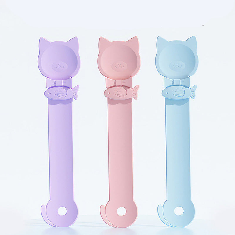 🐱 3-Pack Cat Feeder Spoon – One-Hand Squeeze Feeding Tool