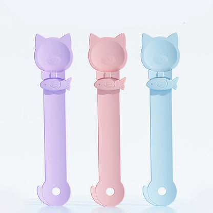 🐱 3-Pack Cat Feeder Spoon – One-Hand Squeeze Feeding Tool
