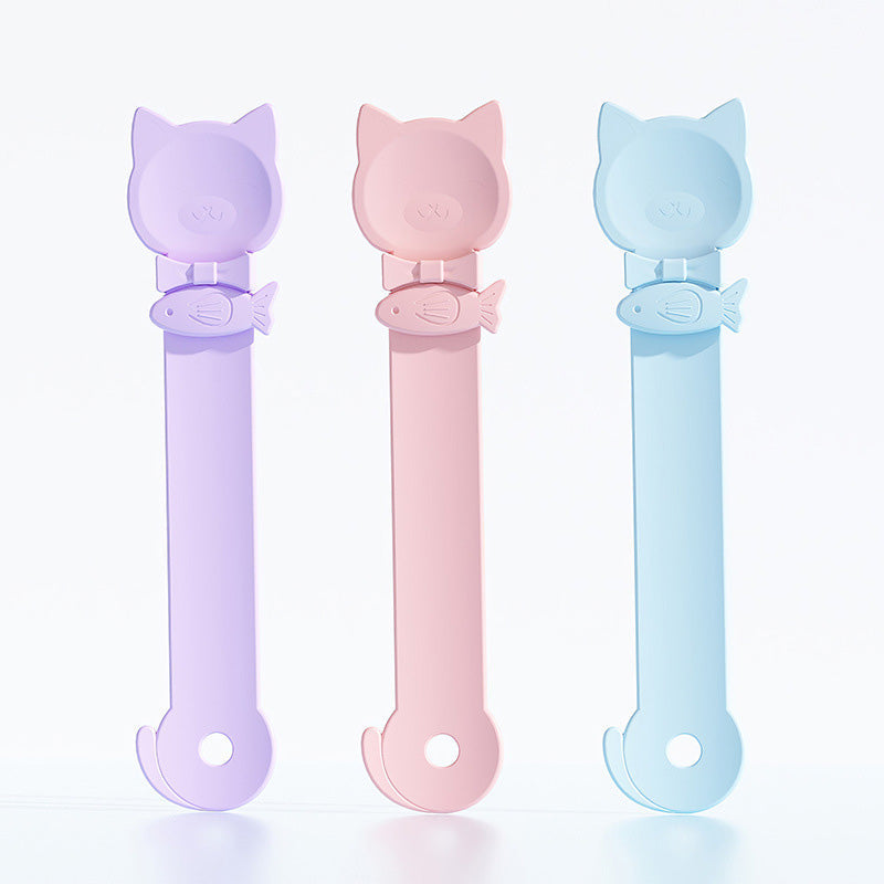 🐱 3-Pack Cat Feeder Spoon – One-Hand Squeeze Feeding Tool