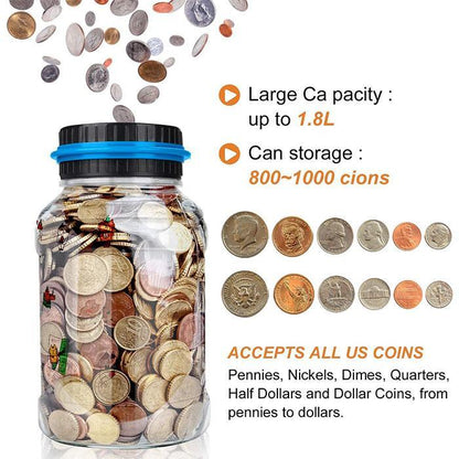 Digital Coin Bank with Automatic Counting