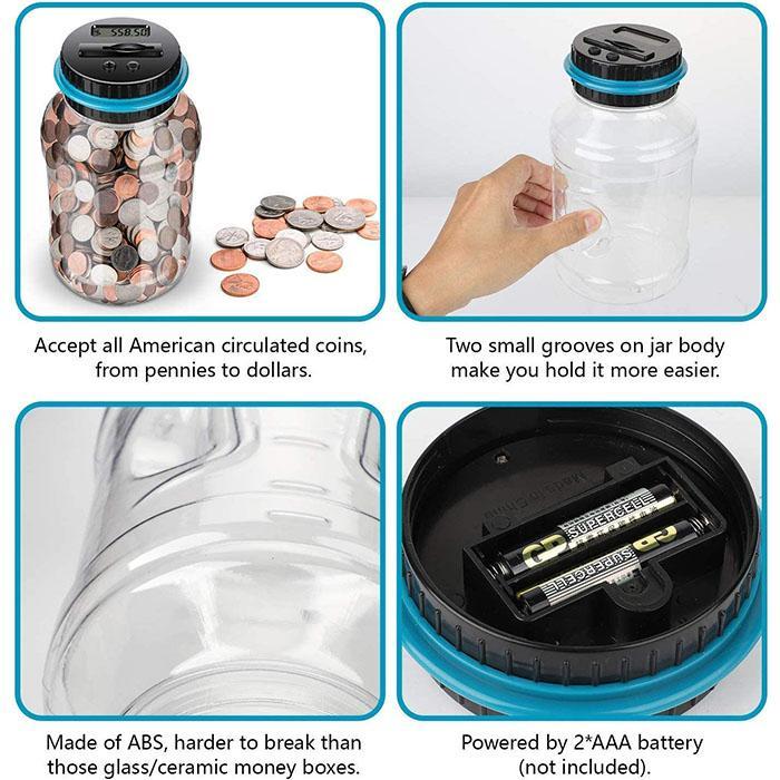 Digital Coin Bank with Automatic Counting