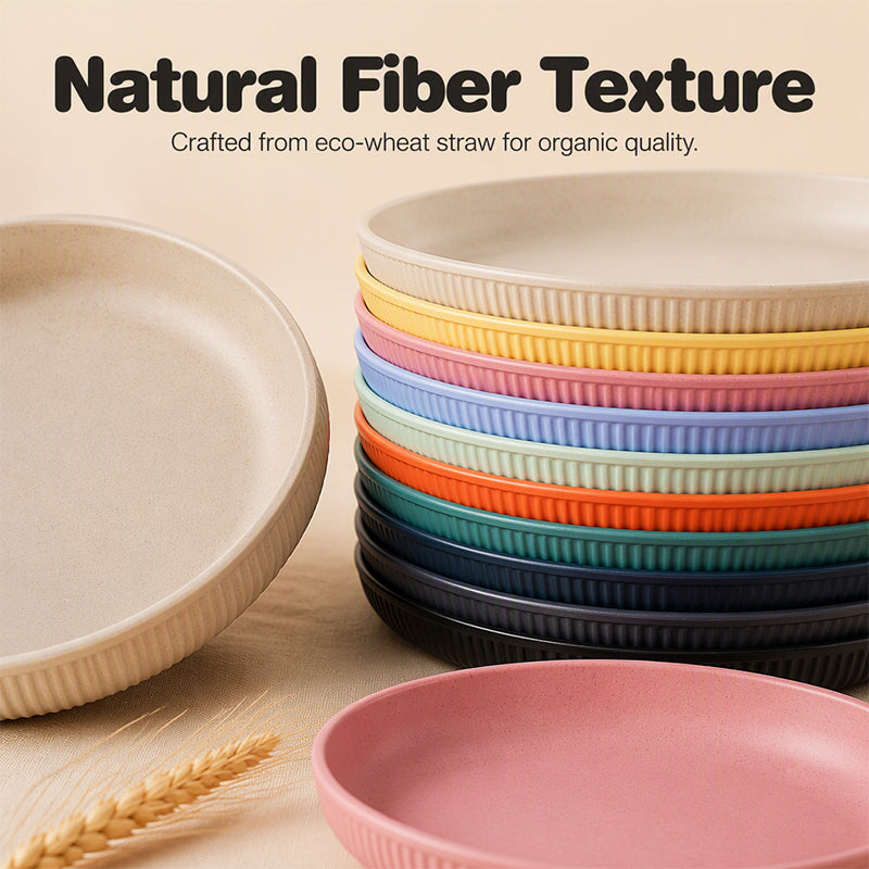 Tyiiplus™ Unbreakable Wheat Straw Dinner Plates