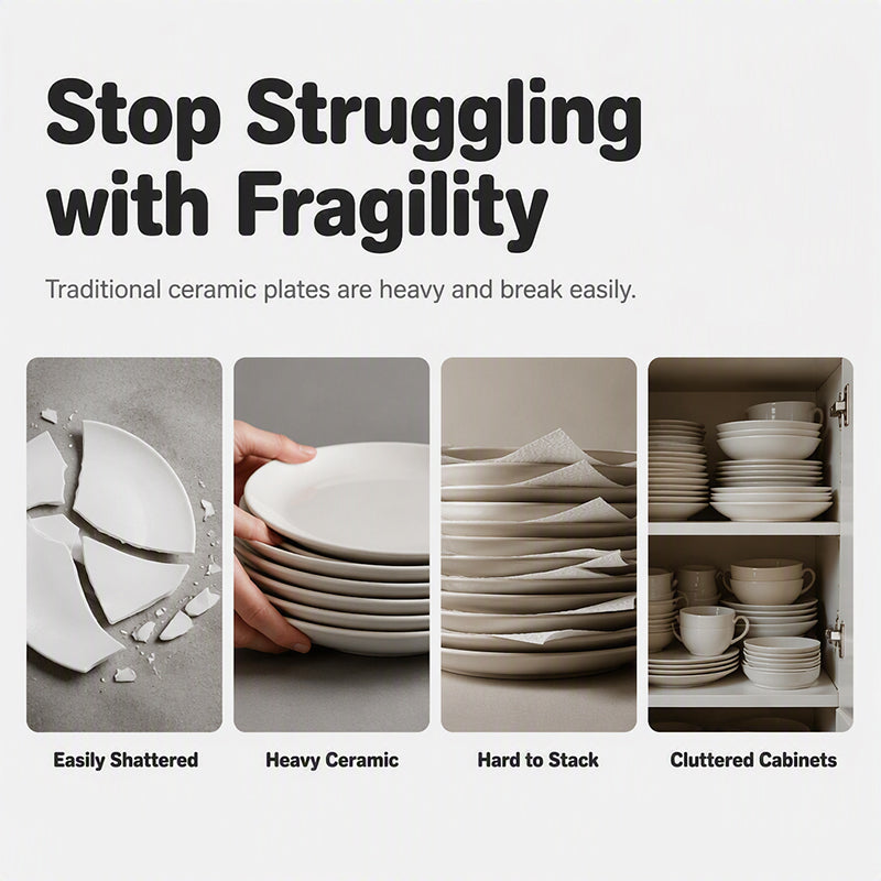 Tyiiplus™ Unbreakable Wheat Straw Dinner Plates