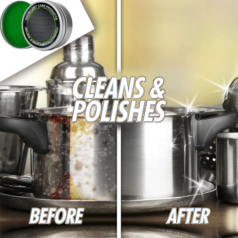 All-Purpose Metal Polish Paste – Restores Mirror Shine on Stainless Steel, Chrome & More (Eco-Friendly, Removes Tarnish)