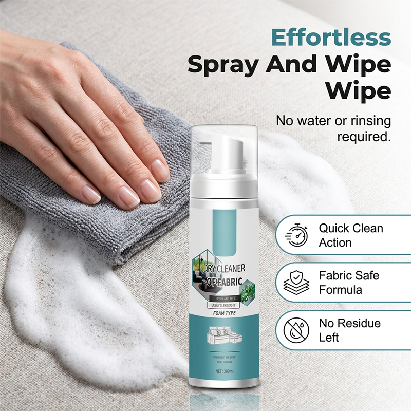 🧼 Lift Stains Instantly! No-Rinse Quick-Dry Fabric Foam Cleaner‑Portable Upholstery Stain Remover for Sofa, Carpet & Fabric Cushions