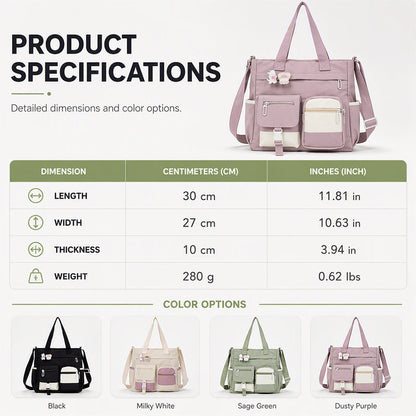 Tyiiplus™ Vintage Large Capacity Multi-Pocket Canvas Tote Bag