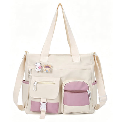 Tyiiplus™ Vintage Large Capacity Multi-Pocket Canvas Tote Bag