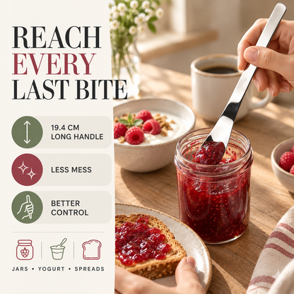 🥄Tyiiplus™ Long-Handle 316L Stainless Steel Dessert Spoon