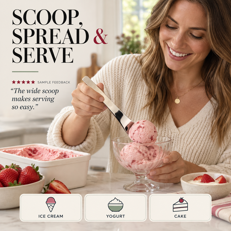 🥄Tyiiplus™ Long-Handle 316L Stainless Steel Dessert Spoon