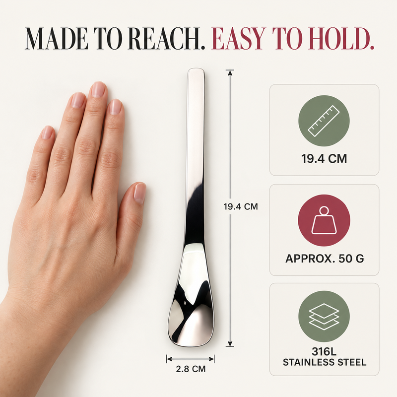 🥄Tyiiplus™ Long-Handle 316L Stainless Steel Dessert Spoon