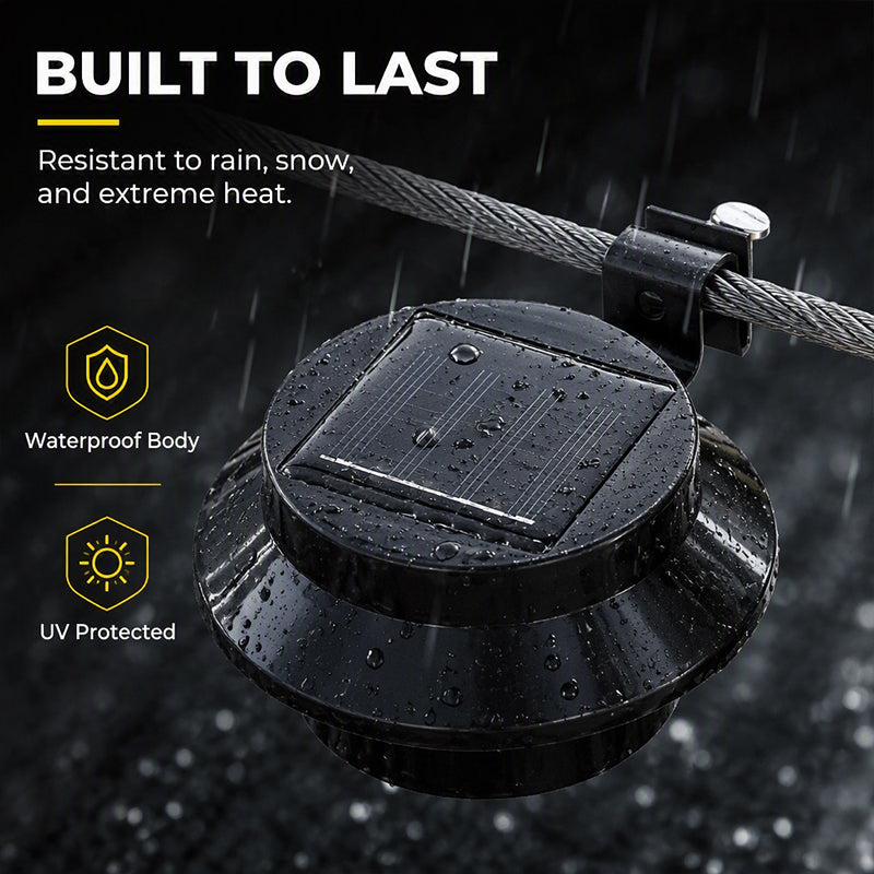 Tyiiplus™ 3-LED Solar Outdoor Lights – Weatherproof Garden, Fence & Gutter Lights with Auto/Manual On/Off