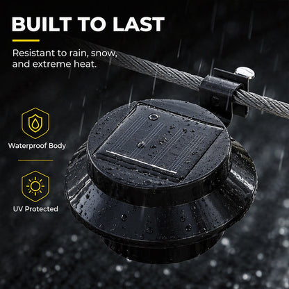 Tyiiplus™ 3-LED Solar Outdoor Lights – Weatherproof Garden, Fence & Gutter Lights with Auto/Manual On/Off