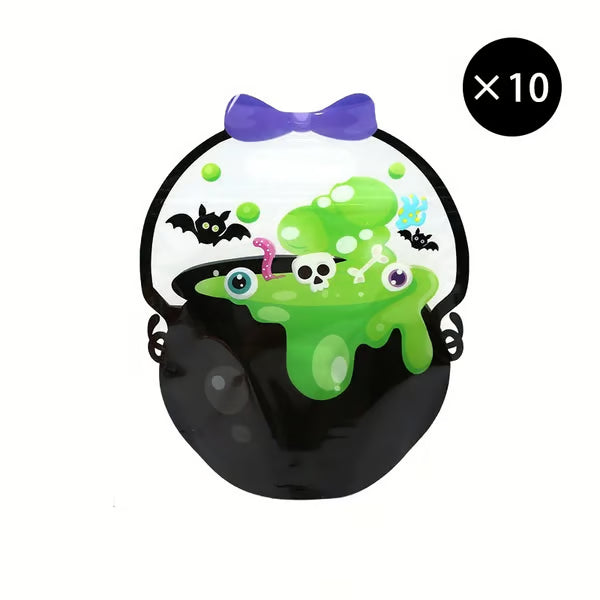 🎃 Halloween Treat & Goodie Bags with Handles (Poison Cauldron & Pumpkin Designs) 🍬👻