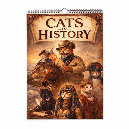 🐱📜Cats in History 2027 Wall Calendar – Funny Historical Cat Art Calendar